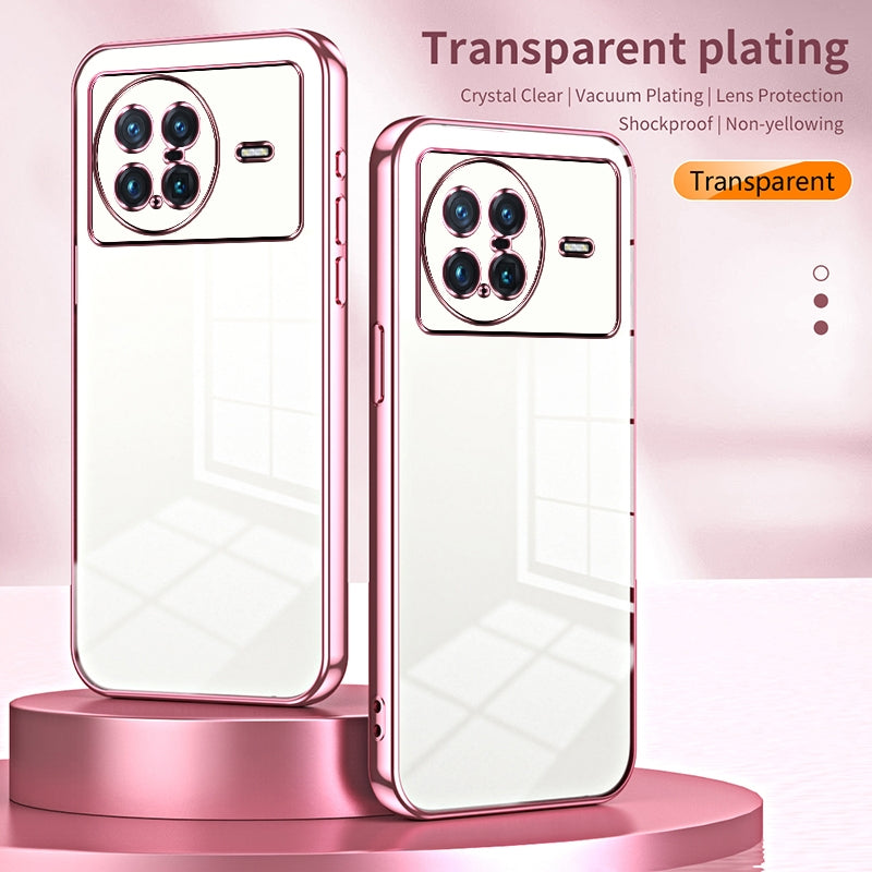 vivo X Note Transparent Fine Hole Phone Case - Crystal Clear Vacuum Plating, Anti-Fingerprint, Shock-Absorbing TPU Frame