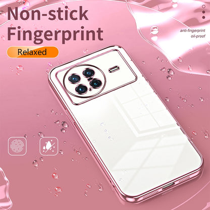 vivo X Note Transparent Fine Hole Phone Case - Crystal Clear Vacuum Plating, Anti-Fingerprint, Shock-Absorbing TPU Frame