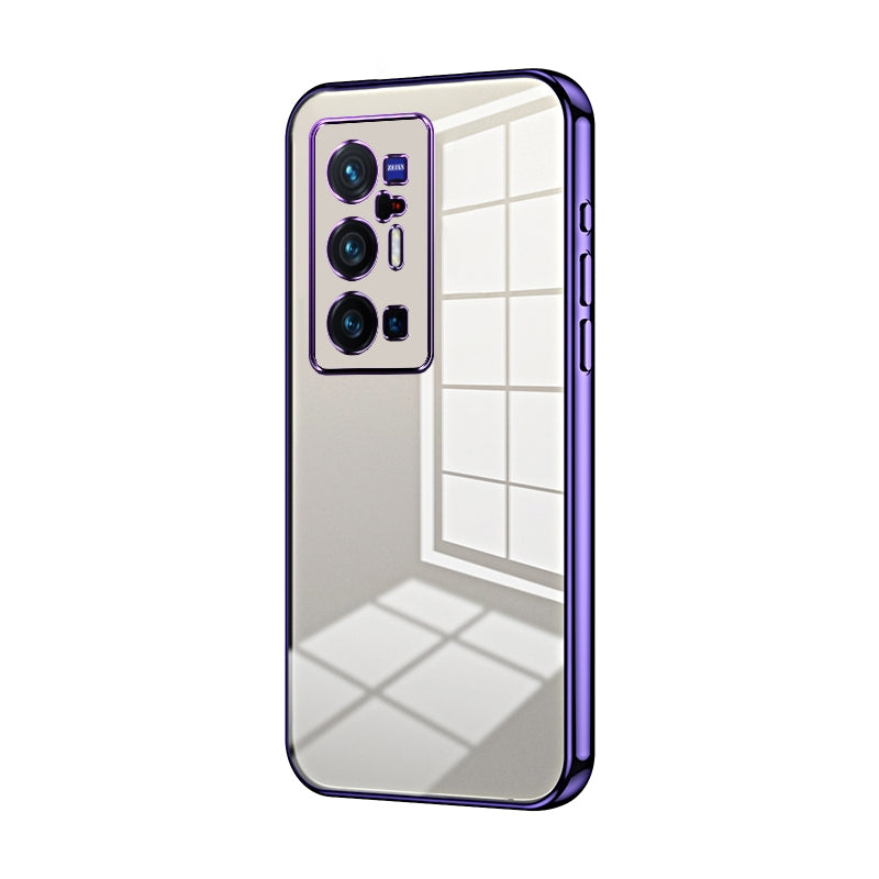 vivo X70 Pro+ Transparent Fine Hole Phone Case - Crystal Clear Vacuum Plating, Anti-Fingerprint, Shock-Absorbing TPU Frame