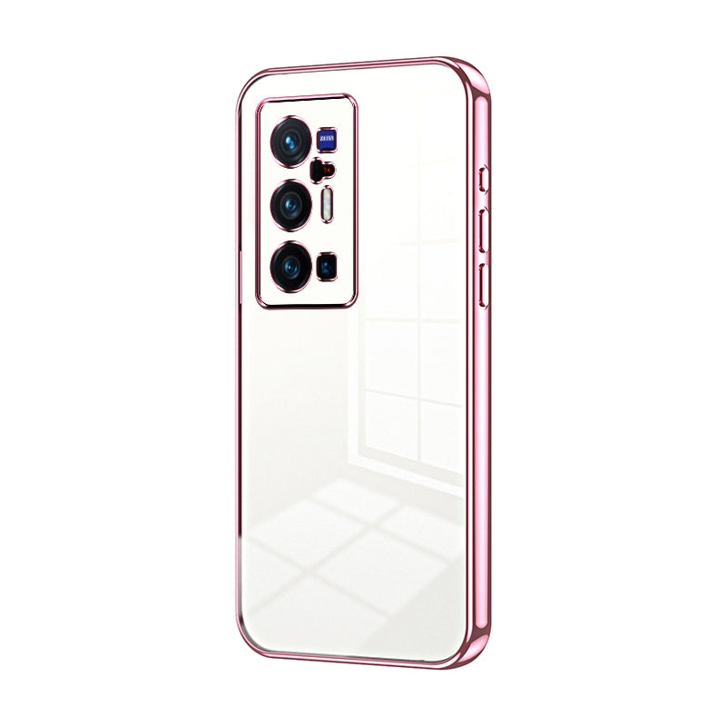 vivo X70 Pro+ Transparent Fine Hole Phone Case - Crystal Clear Vacuum Plating, Anti-Fingerprint, Shock-Absorbing TPU Frame