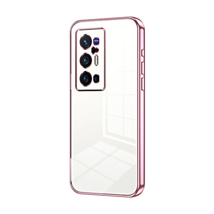 vivo X70 Pro+ Transparent Fine Hole Phone Case - Crystal Clear Vacuum Plating, Anti-Fingerprint, Shock-Absorbing TPU Frame