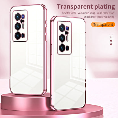 vivo X70 Pro+ Transparent Fine Hole Phone Case - Crystal Clear Vacuum Plating, Anti-Fingerprint, Shock-Absorbing TPU Frame