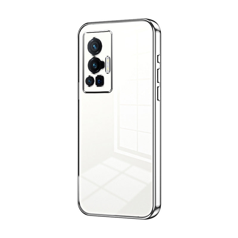 vivo X70 Pro Transparent Fine Hole Phone Case - Crystal Clear Vacuum Plating, Anti-Fingerprint, Shock-Absorbing TPU Frame