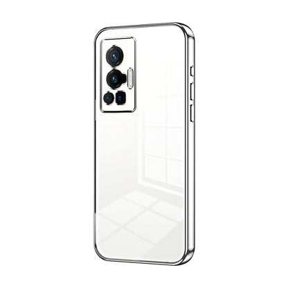 vivo X70 Pro Transparent Fine Hole Phone Case - Crystal Clear Vacuum Plating, Anti-Fingerprint, Shock-Absorbing TPU Frame