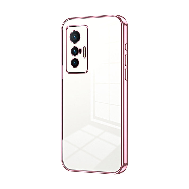 vivo X70 Transparent Fine Hole Phone Case - Crystal Clear Vacuum Plating, Anti-Fingerprint, Shock-Absorbing TPU Frame