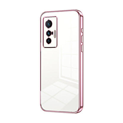 vivo X70 Transparent Fine Hole Phone Case - Crystal Clear Vacuum Plating, Anti-Fingerprint, Shock-Absorbing TPU Frame
