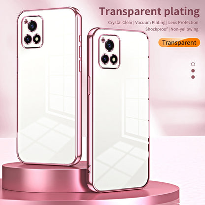 vivo Y52s 5G Transparent Fine Hole Phone Case - Crystal Clear Vacuum Plating, Anti-Fingerprint, Shock-Absorbing TPU Frame