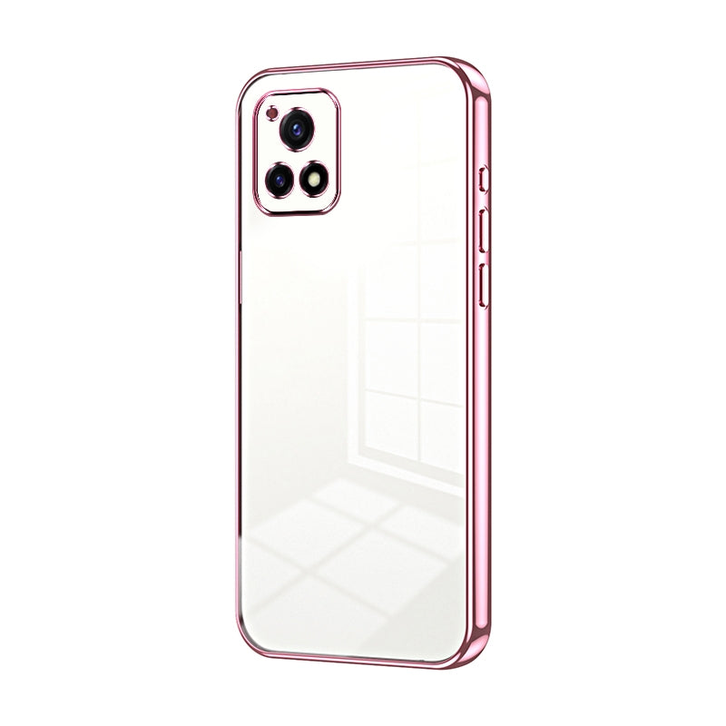 vivo Y52s 5G Transparent Fine Hole Phone Case - Crystal Clear Vacuum Plating, Anti-Fingerprint, Shock-Absorbing TPU Frame