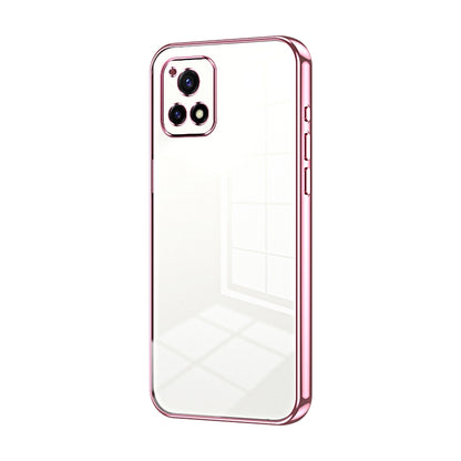 vivo Y52s 5G Transparent Fine Hole Phone Case - Crystal Clear Vacuum Plating, Anti-Fingerprint, Shock-Absorbing TPU Frame