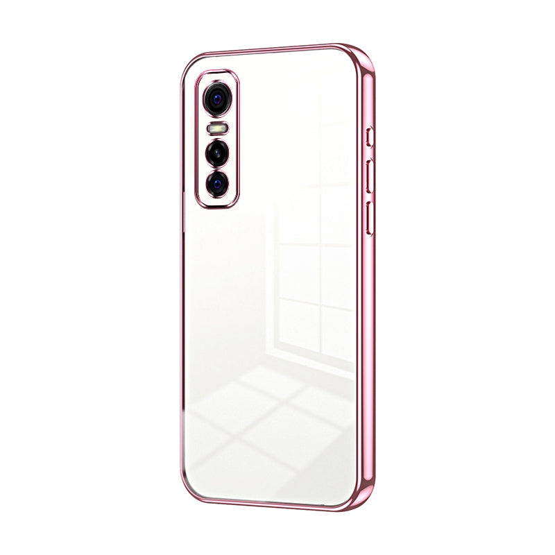 vivo S7e Transparent Fine Hole Phone Case - Crystal Clear Vacuum Plating, Anti-Fingerprint, Shock-Absorbing TPU Frame