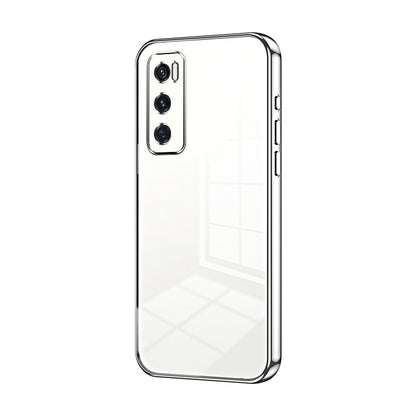 vivo Y70 Transparent Fine Hole Phone Case - Crystal Clear Vacuum Plating, Anti-Fingerprint, Shock-Absorbing TPU Frame