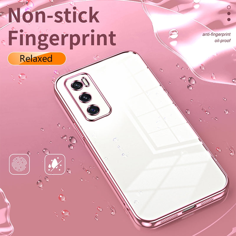 vivo Y70 Transparent Fine Hole Phone Case - Crystal Clear Vacuum Plating, Anti-Fingerprint, Shock-Absorbing TPU Frame