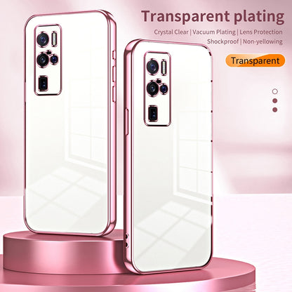 vivo X50 Pro+ Transparent Fine Hole Phone Case - Crystal Clear Vacuum Plating, Anti-Fingerprint, Shock-Absorbing TPU Frame