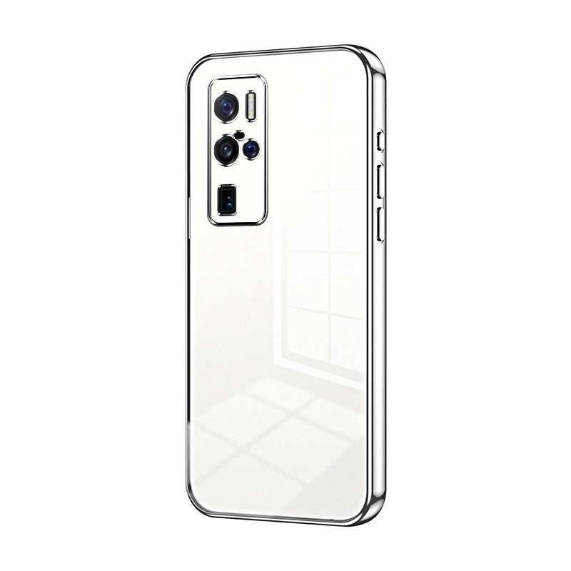 vivo X50 Pro+ Transparent Fine Hole Phone Case - Crystal Clear Vacuum Plating, Anti-Fingerprint, Shock-Absorbing TPU Frame