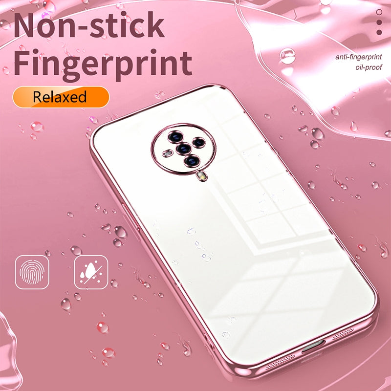 vivo S6 Transparent Fine Hole Phone Case - Crystal Clear Vacuum Plating, Anti-Fingerprint, Shock-Absorbing TPU Frame