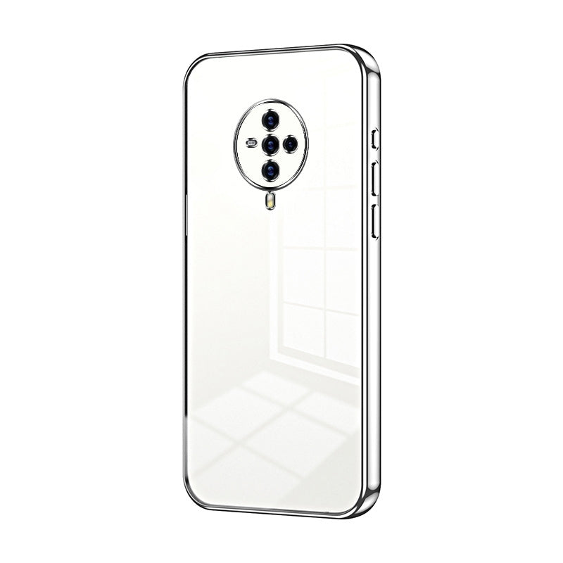 vivo S6 Transparent Fine Hole Phone Case - Crystal Clear Vacuum Plating, Anti-Fingerprint, Shock-Absorbing TPU Frame