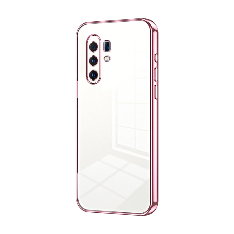 vivo X30 Pro Transparent Fine Hole Phone Case - Crystal Clear Vacuum Plating, Anti-Fingerprint, Shock-Absorbing TPU Frame