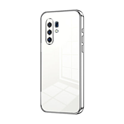 vivo X30 Pro Transparent Fine Hole Phone Case - Crystal Clear Vacuum Plating, Anti-Fingerprint, Shock-Absorbing TPU Frame