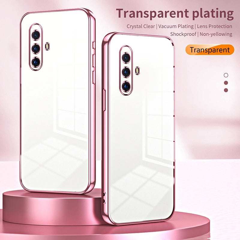 vivo X30 Transparent Fine Hole Phone Case - Crystal Clear Vacuum Plating, Anti-Fingerprint, Shock-Absorbing TPU Frame