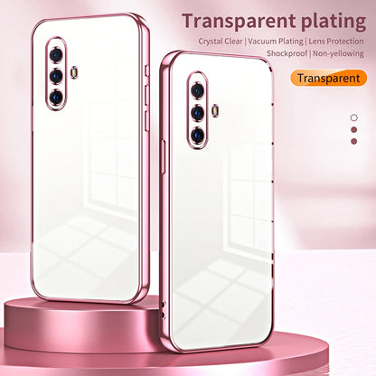 vivo X30 Transparent Fine Hole Phone Case - Crystal Clear Vacuum Plating, Anti-Fingerprint, Shock-Absorbing TPU Frame