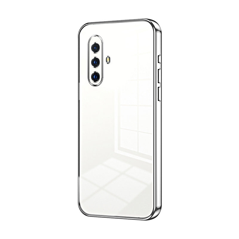 vivo X30 Transparent Fine Hole Phone Case - Crystal Clear Vacuum Plating, Anti-Fingerprint, Shock-Absorbing TPU Frame
