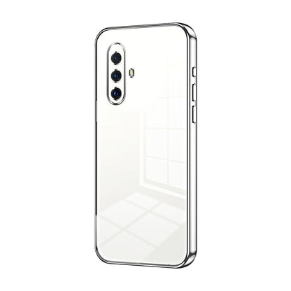 vivo X30 Transparent Fine Hole Phone Case - Crystal Clear Vacuum Plating, Anti-Fingerprint, Shock-Absorbing TPU Frame