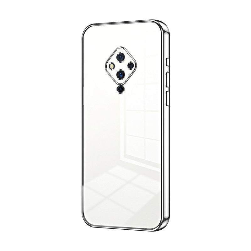 vivo S5 Transparent Fine Hole Phone Case - Crystal Clear Vacuum Plating, Anti-Fingerprint, Shock-Absorbing TPU Frame