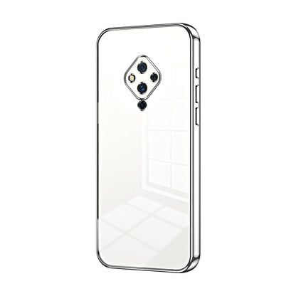 vivo S5 Transparent Fine Hole Phone Case - Crystal Clear Vacuum Plating, Anti-Fingerprint, Shock-Absorbing TPU Frame