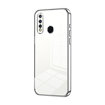 vivo U20 Transparent Fine Hole Phone Case - Crystal Clear Vacuum Plating, Anti-Fingerprint, Shock-Absorbing TPU Frame