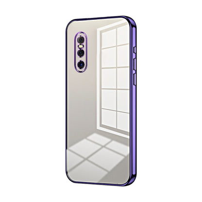 vivo X27 Transparent Fine Hole Phone Case - Crystal Clear Vacuum Plating, Anti-Fingerprint, Shock-Absorbing TPU Frame