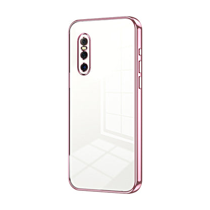 vivo X27 Transparent Fine Hole Phone Case - Crystal Clear Vacuum Plating, Anti-Fingerprint, Shock-Absorbing TPU Frame