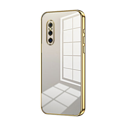 vivo X27 Transparent Fine Hole Phone Case - Crystal Clear Vacuum Plating, Anti-Fingerprint, Shock-Absorbing TPU Frame