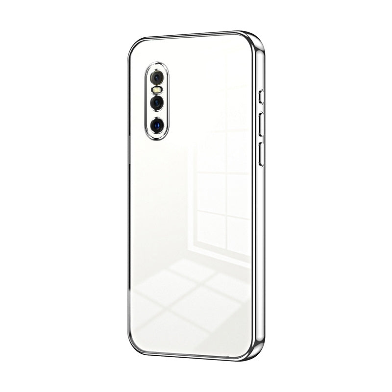 vivo X27 Transparent Fine Hole Phone Case - Crystal Clear Vacuum Plating, Anti-Fingerprint, Shock-Absorbing TPU Frame