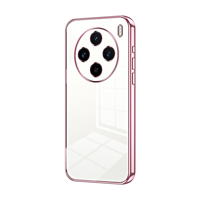 vivo X100s Transparent Fine Hole Phone Case - Crystal Clear Vacuum Plating, Anti-Fingerprint, Shock-Absorbing TPU Frame