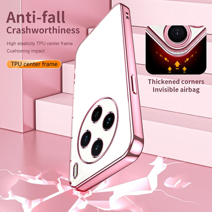 vivo X100s Transparent Fine Hole Phone Case - Crystal Clear Vacuum Plating, Anti-Fingerprint, Shock-Absorbing TPU Frame