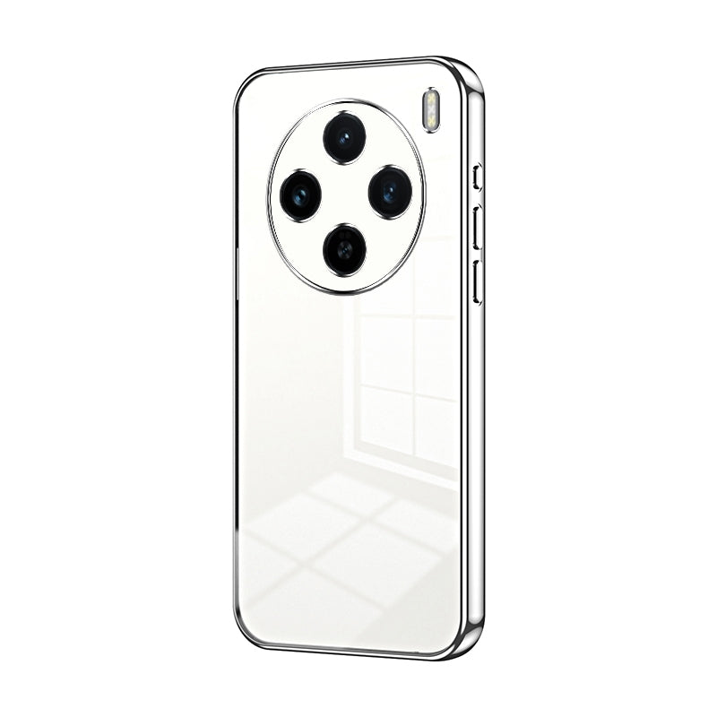 vivo X100s Transparent Fine Hole Phone Case - Crystal Clear Vacuum Plating, Anti-Fingerprint, Shock-Absorbing TPU Frame