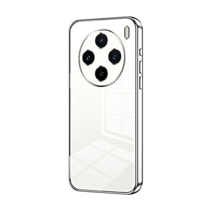 vivo X100s Transparent Fine Hole Phone Case - Crystal Clear Vacuum Plating, Anti-Fingerprint, Shock-Absorbing TPU Frame