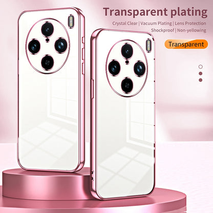vivo X100s Pro Transparent Fine Hole Phone Case - Crystal Clear Vacuum Plating, Anti-Fingerprint, Shock-Absorbing TPU Frame