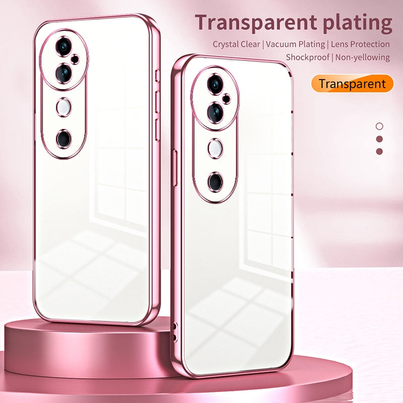 vivo S19 Transparent Fine Hole Phone Case - Crystal Clear Vacuum Plating, Anti-Fingerprint, Shock-Absorbing TPU Frame