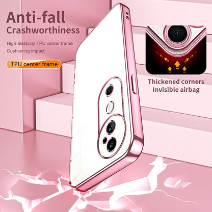 vivo S19 Transparent Fine Hole Phone Case - Crystal Clear Vacuum Plating, Anti-Fingerprint, Shock-Absorbing TPU Frame