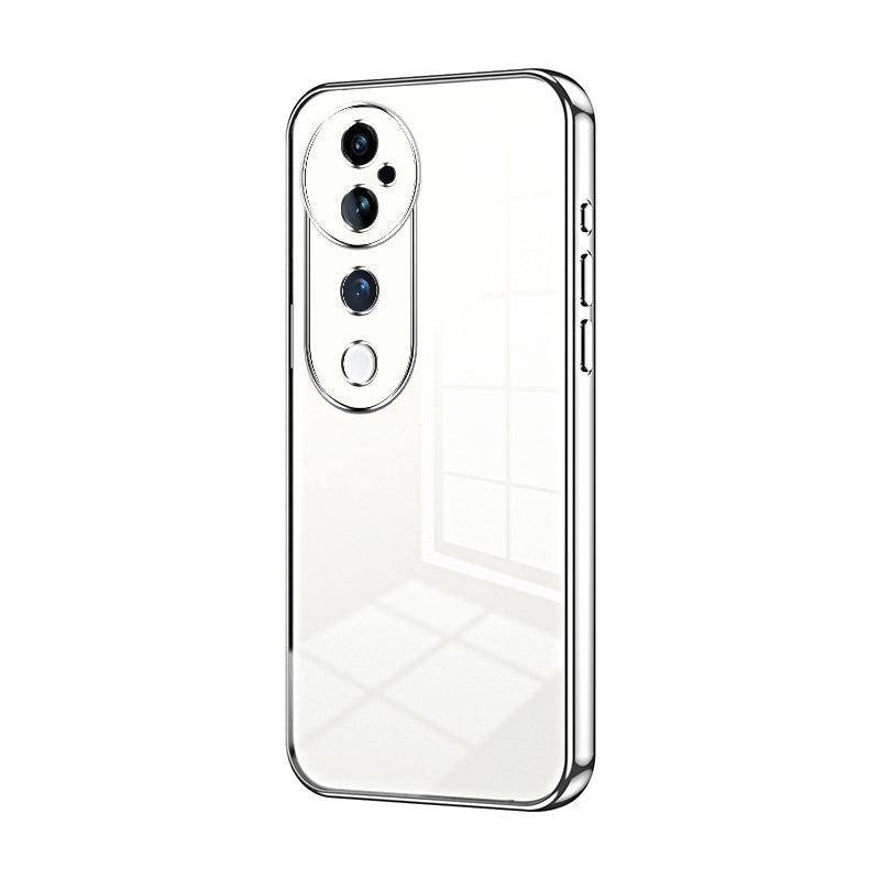 vivo S19 Pro Transparent Fine Hole Phone Case - Crystal Clear Vacuum Plating, Anti-Fingerprint, Shock-Absorbing TPU Frame
