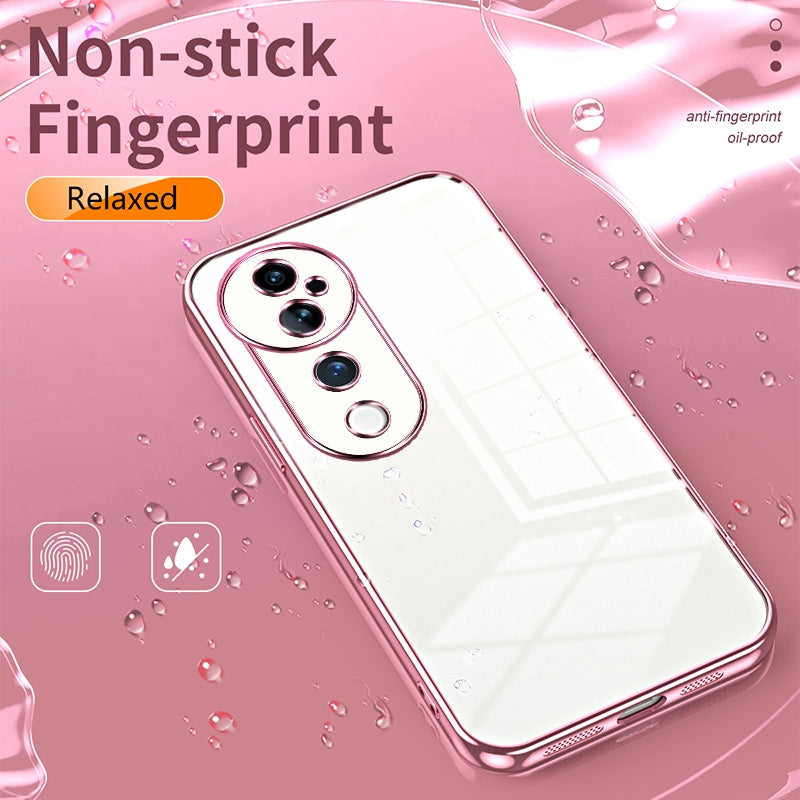 vivo S19 Pro Transparent Fine Hole Phone Case - Crystal Clear Vacuum Plating, Anti-Fingerprint, Shock-Absorbing TPU Frame