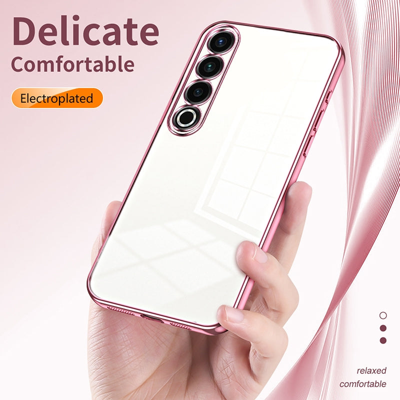Meizu 20 Pro Transparent Fine Hole Phone Case - Crystal Clear Vacuum Plating, Anti-Fingerprint, Shock-Absorbing TPU Frame