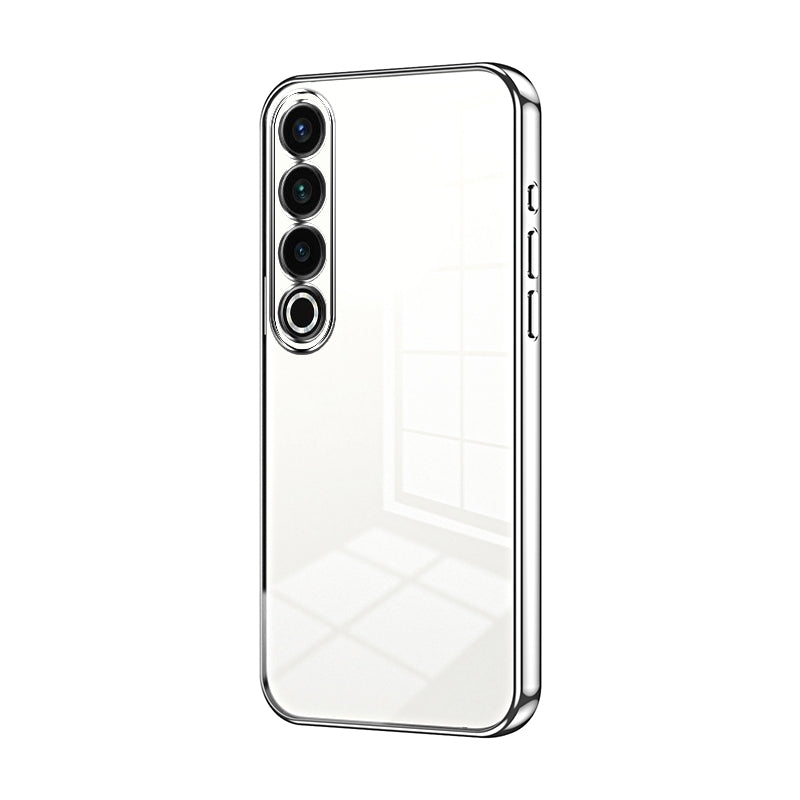 Meizu 20 Pro Transparent Fine Hole Phone Case - Crystal Clear Vacuum Plating, Anti-Fingerprint, Shock-Absorbing TPU Frame