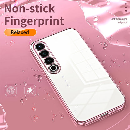 Meizu 20 Pro Transparent Fine Hole Phone Case - Crystal Clear Vacuum Plating, Anti-Fingerprint, Shock-Absorbing TPU Frame