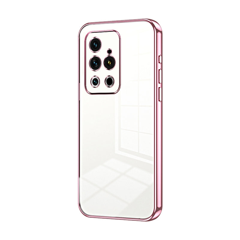 Meizu 18s Pro Transparent Fine Hole Phone Case - Crystal Clear Vacuum Plating, Anti-Fingerprint, Shock-Absorbing TPU Frame