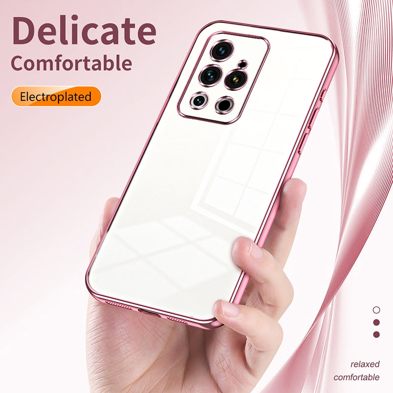 Meizu 18 Pro Transparent Fine Hole Phone Case - Crystal Clear Vacuum Plating, Anti-Fingerprint, Shock-Absorbing TPU Frame