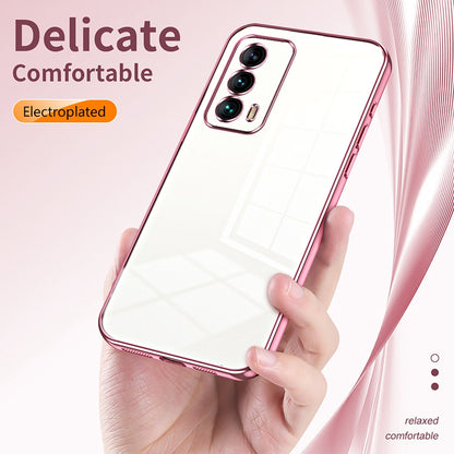 Meizu 18 Transparent Fine Hole Phone Case - Crystal Clear Vacuum Plating, Anti-Fingerprint, Shock-Absorbing TPU Frame