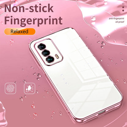 Meizu 18s Transparent Fine Hole Phone Case - Crystal Clear Vacuum Plating, Anti-Fingerprint, Shock-Absorbing TPU Frame
