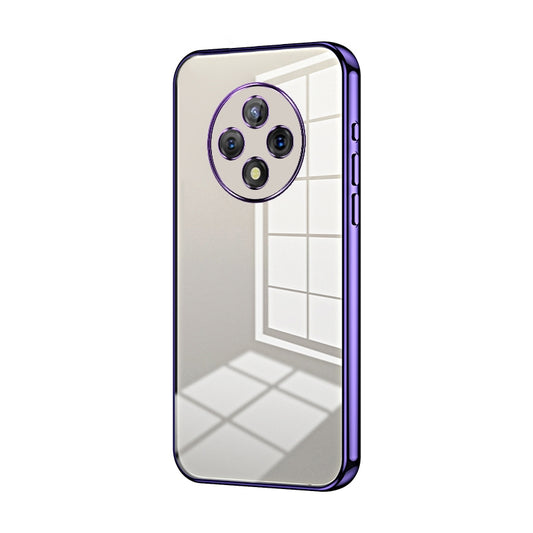 U-Magic Enjoy 50 Plus Transparent Fine Hole Phone Case - Crystal Clear Vacuum Plating, Anti-Fingerprint, Shock-Absorbing TPU Frame